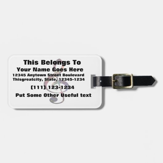 Étiquette À Bagage Nébuleuse 1 de clef triple (Devant horizontal)