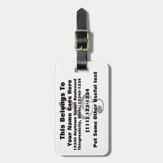 Étiquette À Bagage Nébuleuse 1 de clef triple (Devant Vertical)