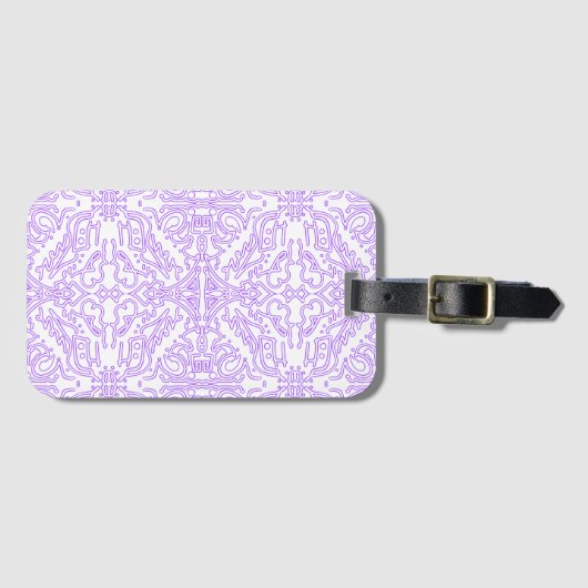 Étiquette À Bagage Nébuleuse Mystique Lilas (Devant Horizontal)