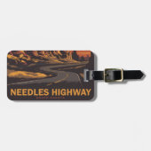 Étiquette À Bagage Needles Highway South Dakota Red Sky (Devant horizontal)
