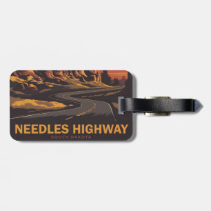 Étiquette À Bagage Needles Highway South Dakota Red Sky