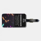 Étiquette À Bagage Neon Blacklight Branding Custom Logo Nightlife (Dos horizontal)