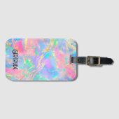 Étiquette À Bagage néon couleurs gemstone opal (Devant Horizontal)