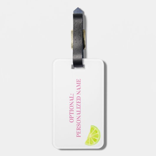 Étiquette À Bagage Neon Final Fiesta Bachelorette personnalisable (Dos Vertical)