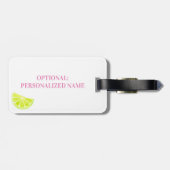 Étiquette À Bagage Neon Final Fiesta Bachelorette personnalisable (Dos horizontal)