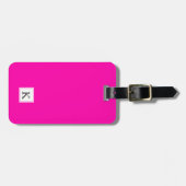 Étiquette À Bagage neon pink fashion monogram (Devant horizontal)
