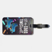 Étiquette À Bagage Neon Roller Patins Disco Dance Party Vibes (Dos horizontal)