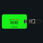 ÉTIQUETTE À BAGAGE NEON VERT MODERNE ET ÉLÉGANT MARQUE VÉRIFIÉE<br><div class="desc">IL S'AGIT D'UNE CONCEPTION ADAPTÉE AUX CLIENTS.VOUS POUVEZ CHANGER,  REdimensionner OU AJOUTER LOGO,  PHOTO,  TEXTE ET COULEURS COMME VOUS LE SOUHAITEZ.MERCI.</div>