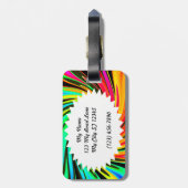 Étiquette À Bagage Neon Whirlpool Galaxy (Dos Vertical)