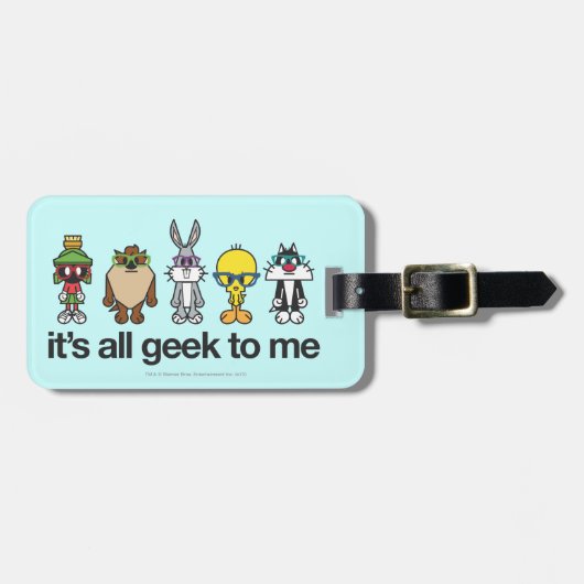 Étiquette À Bagage Nerds LOONEY TUNES™ - Tous Geeks pour moi (Devant horizontal)