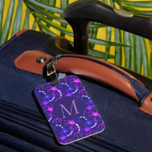 Étiquette À Bagage Neurones Connectés Néon Violet (Insitu Rectoal 1)