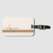 Étiquette À Bagage Neutre moderne (Devant Horizontal)
