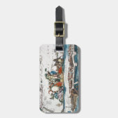 ÉTIQUETTE À BAGAGE NEW AMSTERDAM, 1673 (Devant Vertical)