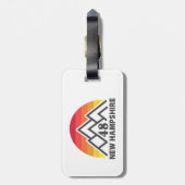 Étiquette À Bagage New Hampshire 48 Retro Mountain (Dos Vertical)