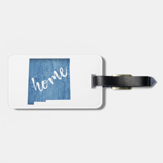 Étiquette À Bagage New Mexico Home Wood Grain (Dos horizontal)