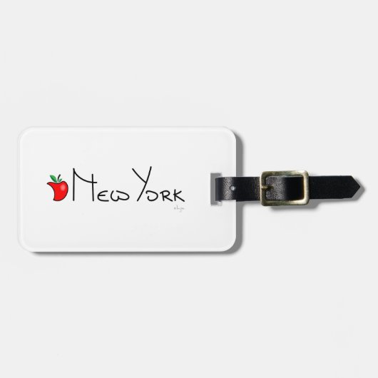 Étiquette À Bagage New York grand Apple (Devant horizontal)