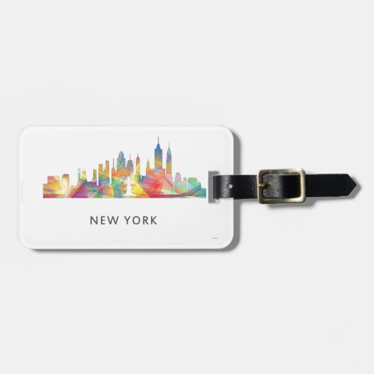 ÉTIQUETTE À BAGAGE NEW YORK, HORIZON WB1 DE NY - (Devant horizontal)