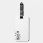 Étiquette À Bagage New York Motif Grey (Dos Vertical)
