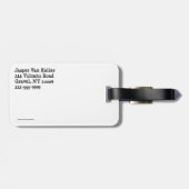 Étiquette À Bagage New York Motif gris foncé (Dos horizontal)