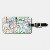 Étiquette À Bagage New York : Souterrain Map, 1940 (Devant horizontal)
