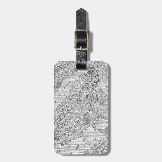 Étiquette À Bagage New York : Train d'EL, C1878 (Devant Vertical)