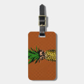 Étiquette À Bagage Newsprint ananas (Devant Vertical)