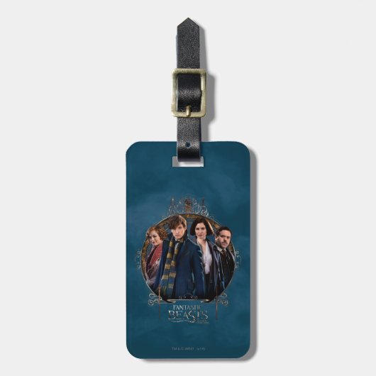 Étiquette À Bagage NEWT SCAMANDER™ et entreprise Art Nouveau Frame (Devant Vertical)
