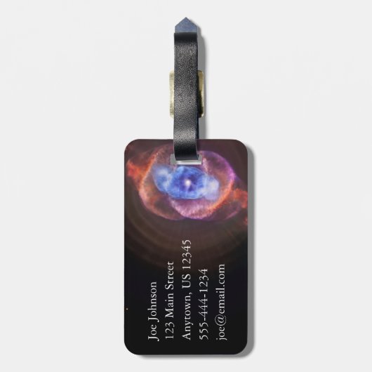 Étiquette À Bagage NGC 6543 : La nébuleuse du plot réflectorisé (Dos Vertical)