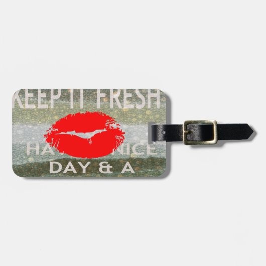 Étiquette À Bagage Nice et parfait enregistrer la date (Devant horizontal)