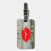 Étiquette À Bagage Nice et parfait enregistrer la date (Devant Vertical)