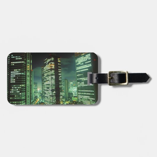 Étiquette À Bagage Nightscape, Shinjuku, Tokyo, Japon (Devant horizontal)