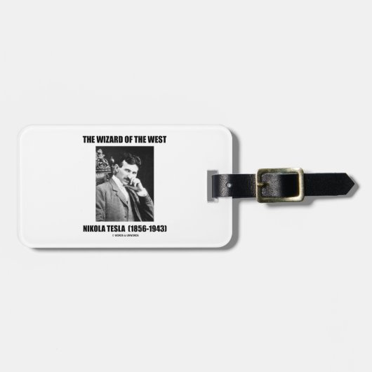Étiquette À Bagage Nikola Tesla le magicien de l'ouest (Devant horizontal)