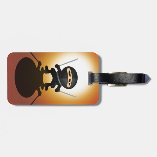 Étiquette À Bagage Ninja Boy (Dos horizontal)