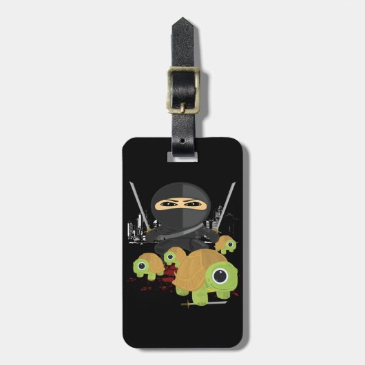 Étiquette À Bagage Ninja et tortues (Devant Vertical)