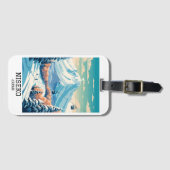 Étiquette À Bagage Niseko Japon Voyages hivernaux (Devant Horizontal)