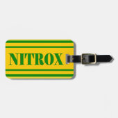 ÉTIQUETTE À BAGAGE NITROX DIVING LOGO NITROX SCUBA DIVER - (Devant horizontal)