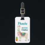 Étiquette À Bagage No Drama Llama<br><div class="desc">Graphiques Llama amusants et funky</div>