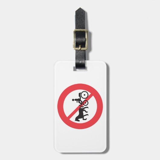 Étiquette À Bagage No Horse Drawn Vehicles Sign (Devant Vertical)