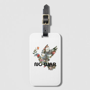 Étiquette À Bagage No War Peace Dove Pacifist Bold Statement