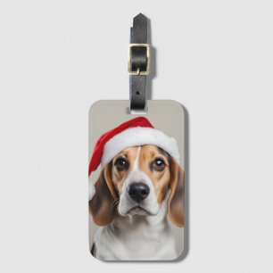 Étiquette À Bagage Noël beagle