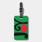 Étiquette À Bagage Noël d'amour de joie (Devant Vertical)