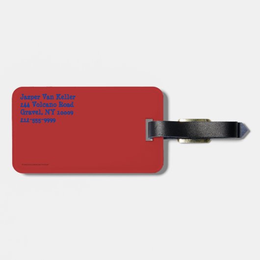 Étiquette À Bagage Noël des rennes (Dos horizontal)