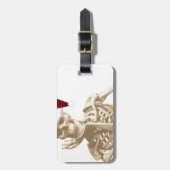 Étiquette À Bagage noël du crâne (Devant Vertical)