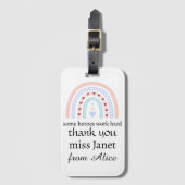 Étiquette À Bagage Noël Enseignant Merci personnalisé cadeau de héros (Devant Vertical)