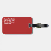 Étiquette À Bagage Noël manchot (Dos horizontal)