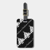 Étiquette À Bagage Noël noir et blanc Sauvez l'arbre (Devant Vertical)