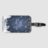 Étiquette À Bagage Noël Snowy Fairy Tale Imaginaire Forêt (Devant Horizontal)