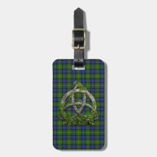 Étiquette À Bagage Noeud de trinité et tartan celtiques de Muir de
