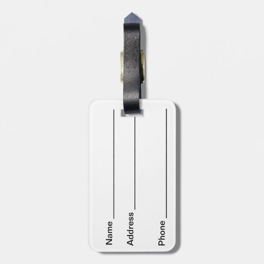 ÉTIQUETTE À BAGAGE NOIR AVEC PARTIES SCINTILLANT VERTE RESSEMBLENT SH (Dos Vertical)