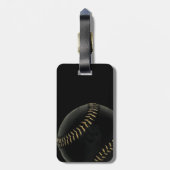 Étiquette À Bagage Noir de baseball (Dos Vertical)